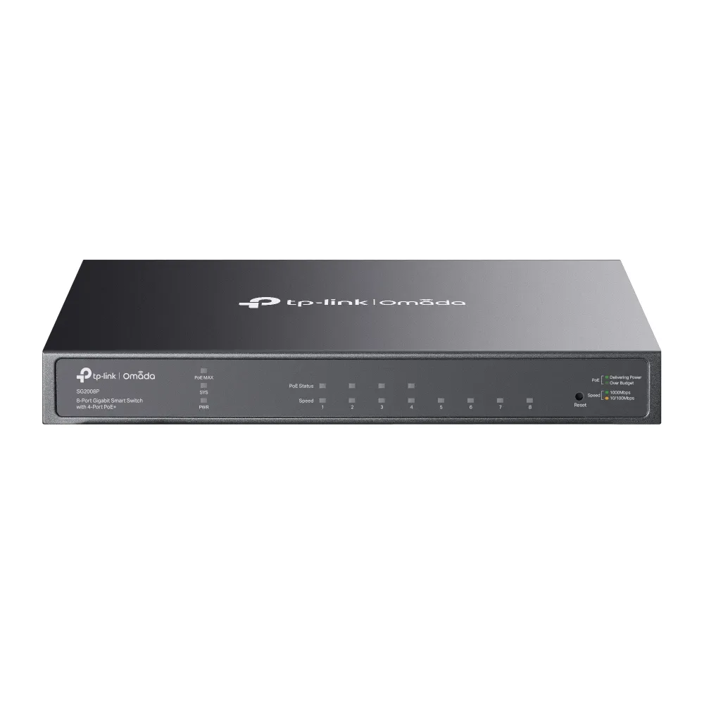SG2008P Switch administrable Omada L2+, 8 Gb (4 PoE+ 62W) - RE070141 - SWITCHES