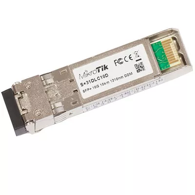 S+31DLC10D SFP/SFP+ module 1G/10G Single Mode 10km 1310nm MIKROTIK - RE010165 - ACCESORIOS REDES