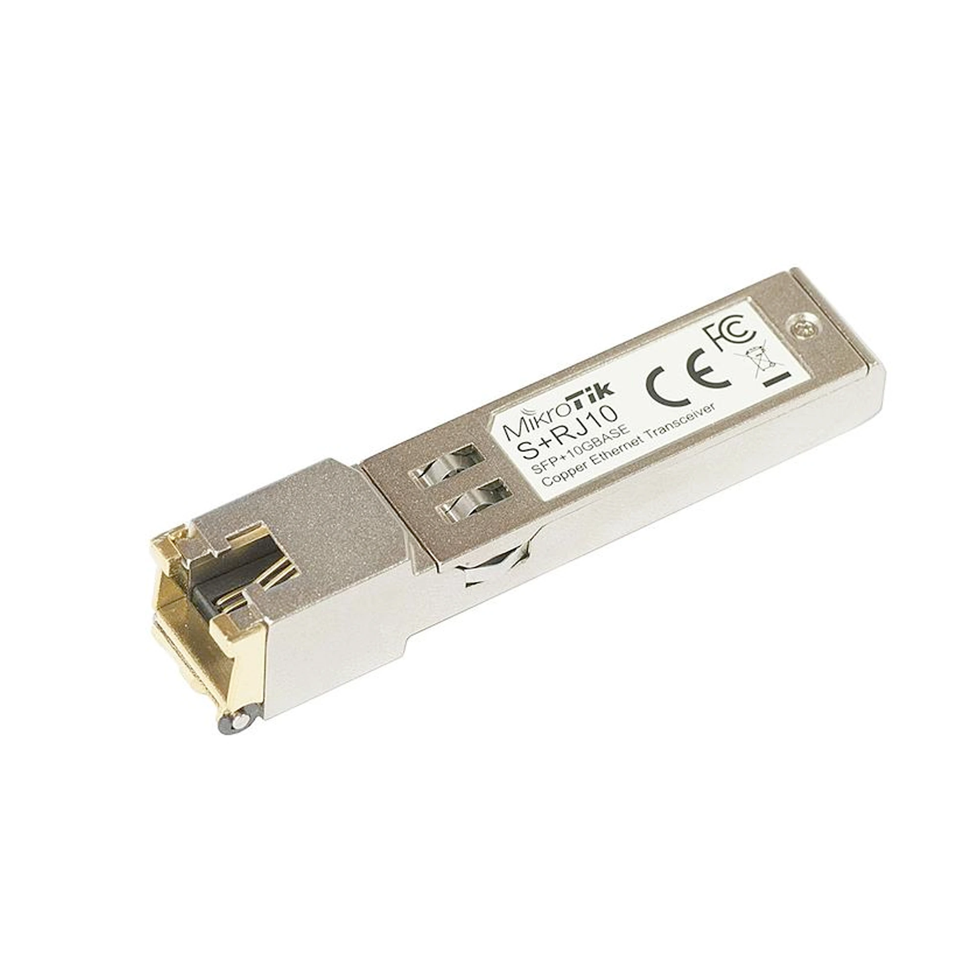 S+RJ10 MÓDULO DE COBRE RJ45 SFP+ 10 MBPS, 100 MBPS, 1 GBPS, 2,5 GBPS, 5 GBPS, 10 GBPS MIKROTIK - RE010063 - ACCESORIOS REDES