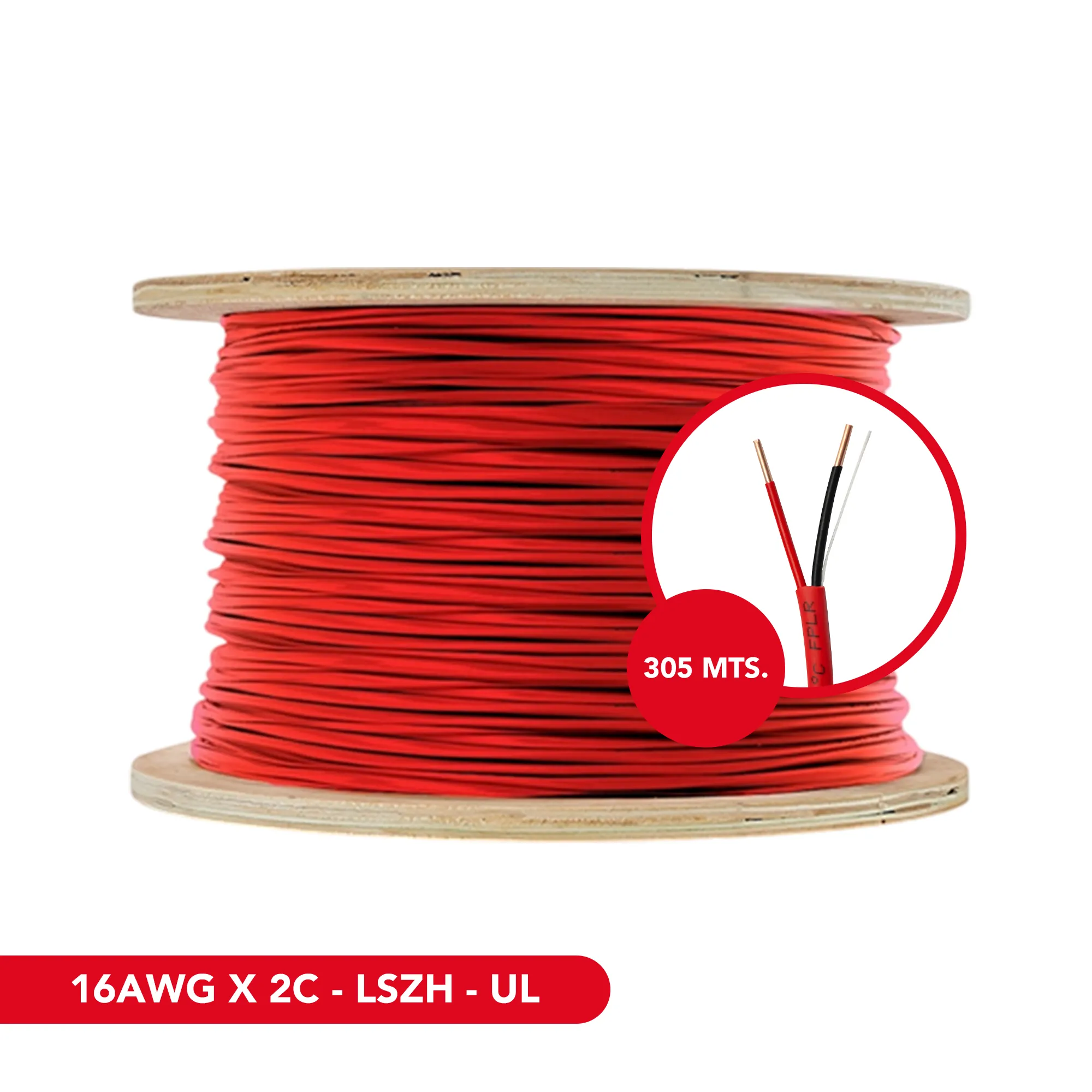 PROMO - T010- CABLE SOLIDO FPLR 2X16 SIN BLINDAJE-TRENZADO UL-LSZH 305 MTS DIMAX - DF130044 - ACCESORIOS