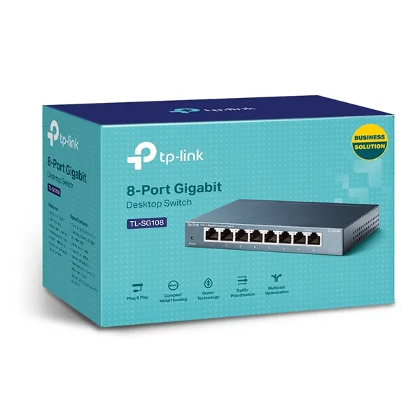TL-SG108 Switch TP-LINK no administrable 8 puertos Gigabit - RE070159 - SWITCHES