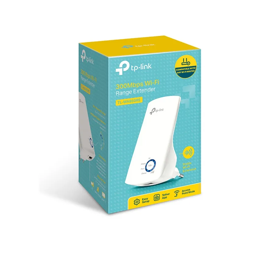 TL-WA850RE Extensor TP-LINK WiFi 4 N300 single band (2.4GHz) - RE090123 - WIRELESS HOME & OFFICE