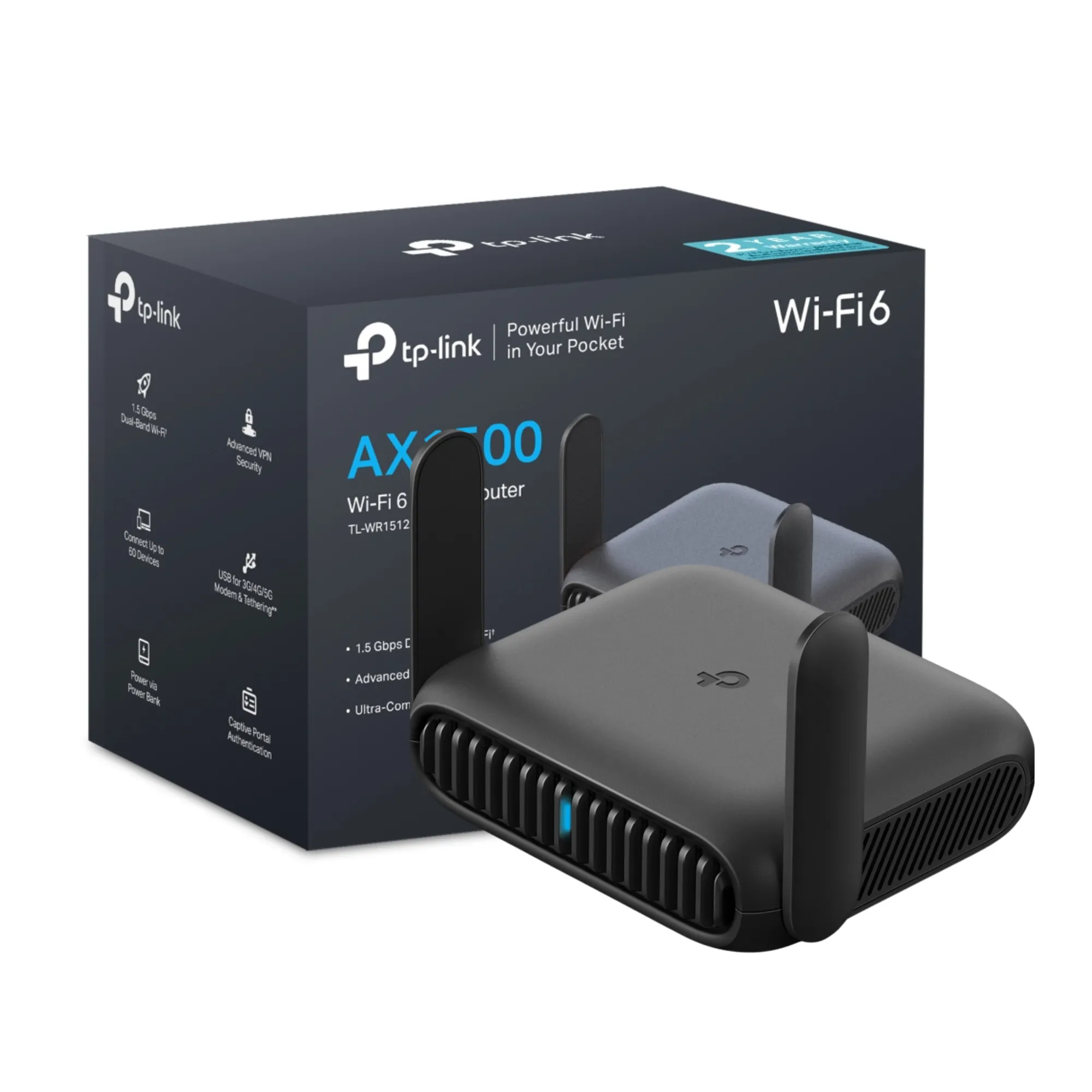TL-WR1512X TP-LINK Router portátil WiFi6 dual band AX1500 - RE090265 - WIRELESS HOME & OFFICE