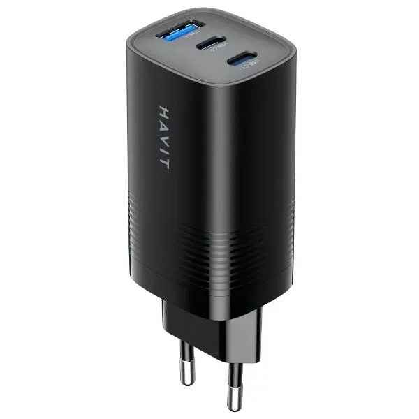 PROMO - CARGADOR NEGRO - 65W HAVIT - EI050009 - ENERGIA, ILUMINACION Y SONIDO