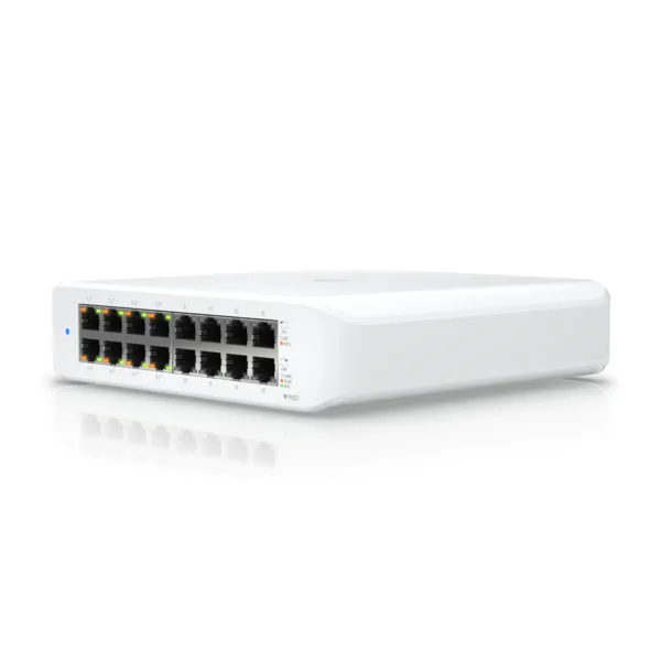 UNIFI USW-LITE-16-POE - UNIFI 16 PORT GIGABIT SWITCH CON 8 PUERTOS POE UBIQUITI - RE070074 - SWITCHES