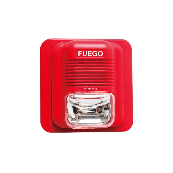PROMO - SIRENA ESTROBO DE 3 TONOS PARA SISTEMA CONTRA INCENDIO 12 A 24V DIMAX - DF130034 - ACCESORIOS