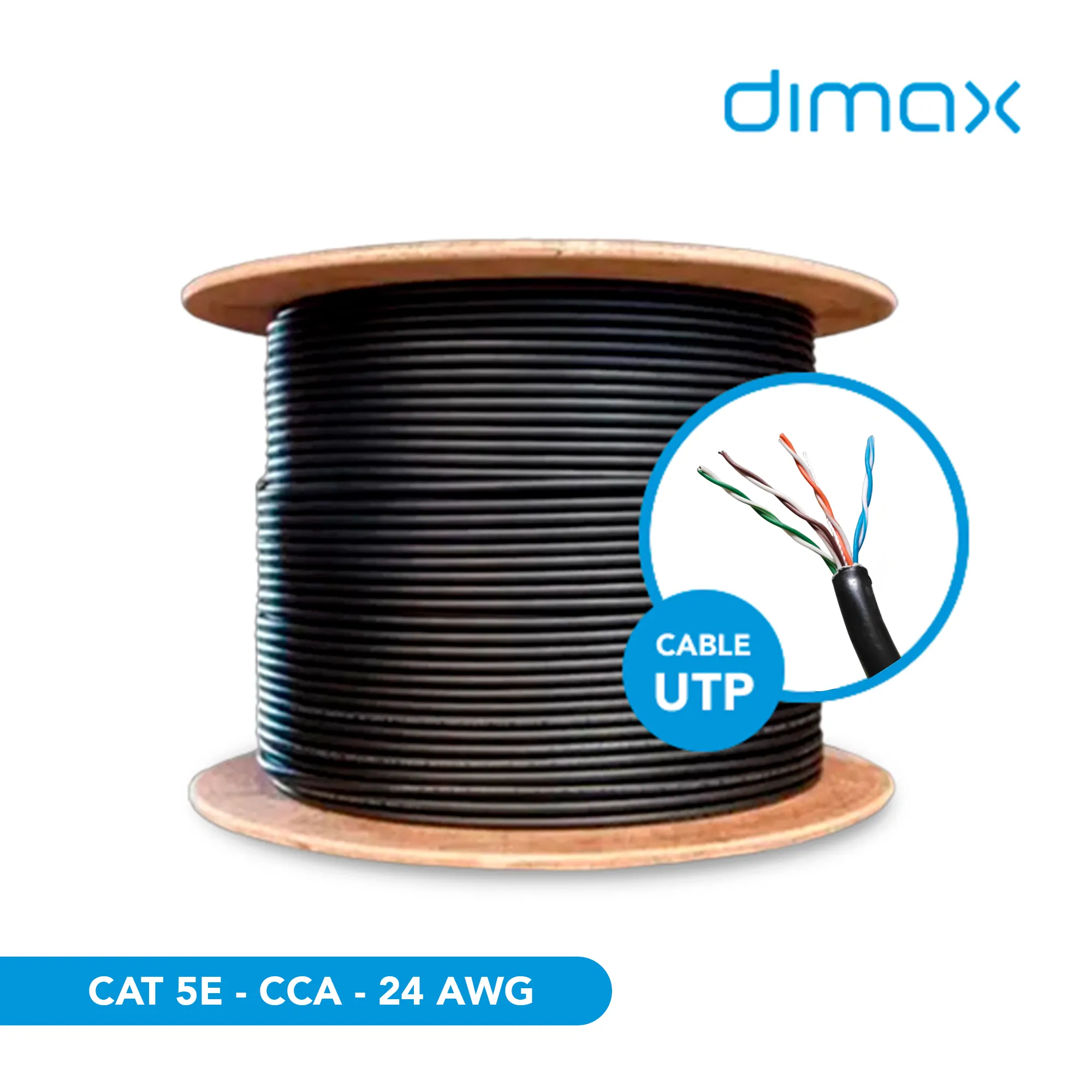 Z054 Cable UTP CAT5e 305M Exterior - Z054 Dimax - CE020043 - CABLES