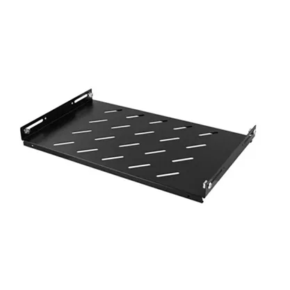 BANDEJA P/GABINETE FIJA LIVIANA 1RU 19" X 350MM - ACERO LAMINADO NEGRO ZKTECO - CE030081 - RACKS Y GABINETES