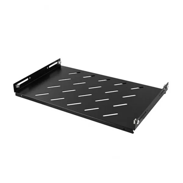 BANDEJA P/GABINETE FIJA LIVIANA 1RU 19" X 400MM - ACERO LAMINADO NEGRO ZKTECO - CE030075 - RACKS Y GABINETES