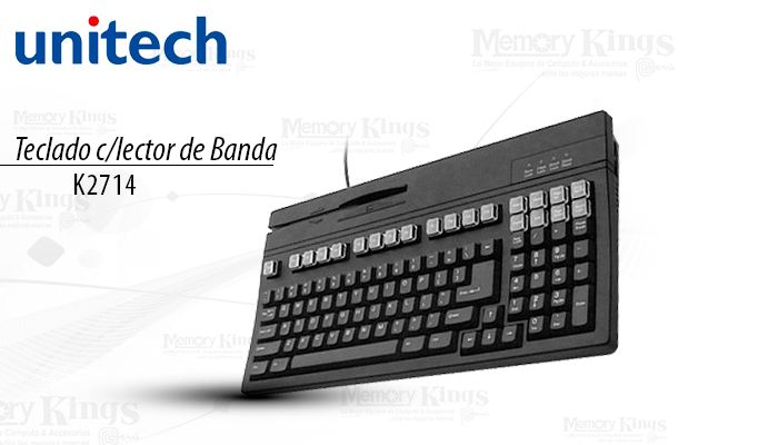 Teclado C/Lector de  Banda Magnetica UNITECH K2714