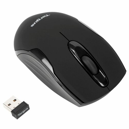 Mouse Targus W575 - Radiofrecuencia - USB - Óptico - 3 Botón(es) - Negro - Inalámbrico - 1600 dpi - Rueda de desplazamiento - Simétrico
