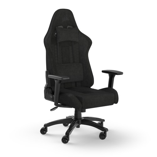 Sillón de Juego Corsair TC100 - Material/Tejido, Espuma de memoria, Acero, Nilón - Negro