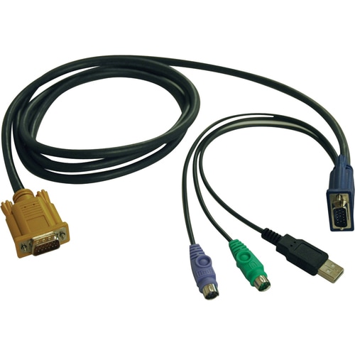 Tripp Lite series P778-006 1.83m Cable KVM - Extremo Secundario: 1 x 15-pines HD-15 - Macho - Negro