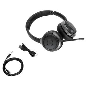 Auriculares Targus AEH104TT Con cable/Inalámbrico Sobre la cabeza, Sobre la oreja Estéreo - Negro - Binaural - Supra-aural - Bluetooth - Omnidireccional, Función de cancelación de ruido ambiente Micró