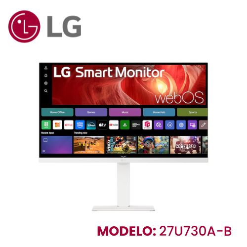 MONITOR LG LED 27" 27U730A-B IPS UHD 5MS PIVOTE USB TIPO C