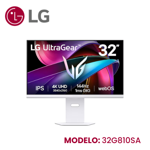MONITOR LG ULTRAGEAR GAMING 32" 32G810SA-W IPS UHD 144HZ 1MS