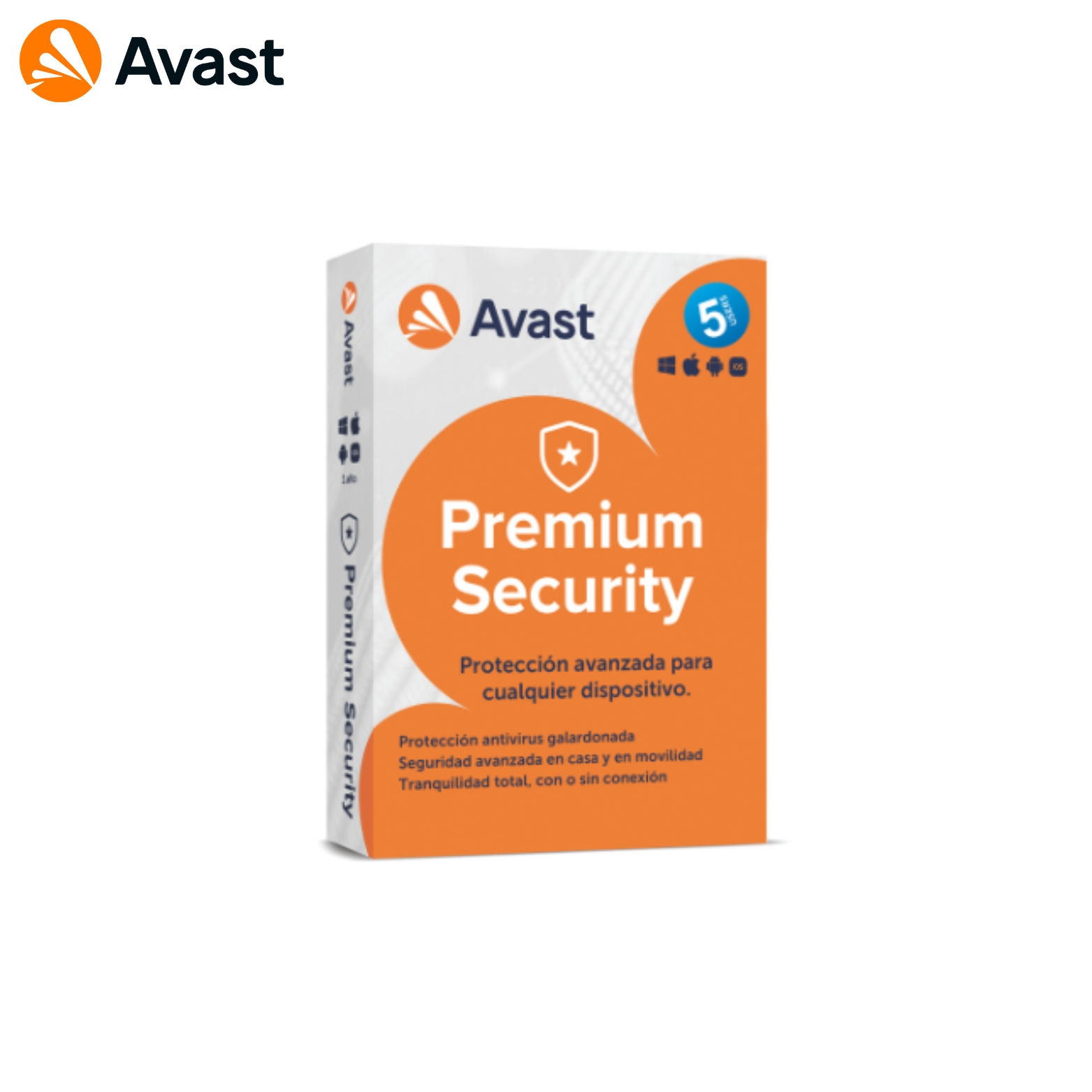 AVAST PREMIUM SECURITY 5 USER 12 MESES 7153275