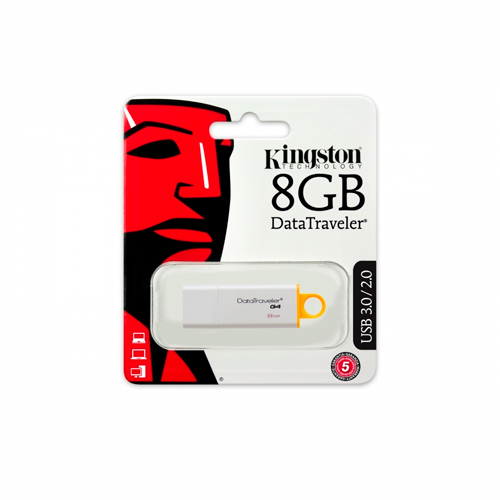 MEMORIA USB 8.0GB KINGS.DTIG4 USB 3.0 BLA/AMA