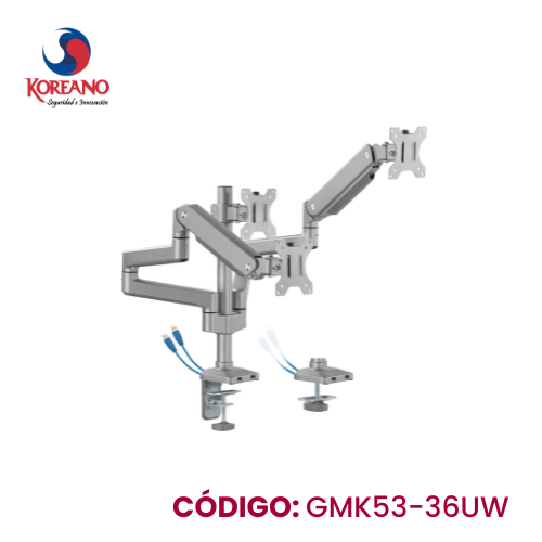 BRAZO TRIPLE KOREANO PARA MONITOR DE 17" A 32" GMK53-36UW