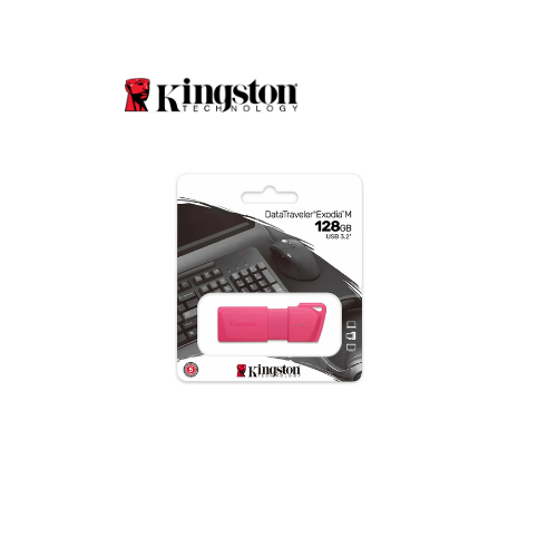 MEMORIA USB 128GB DTXM NEON 3.2 ROSADO KINGSTON (KC-U2L128-7LN)