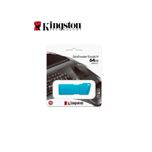 MEMORIA USB 64GB DTXM NEON 3.2 AZUL KINGSTON (KC-U2L64-7LB)