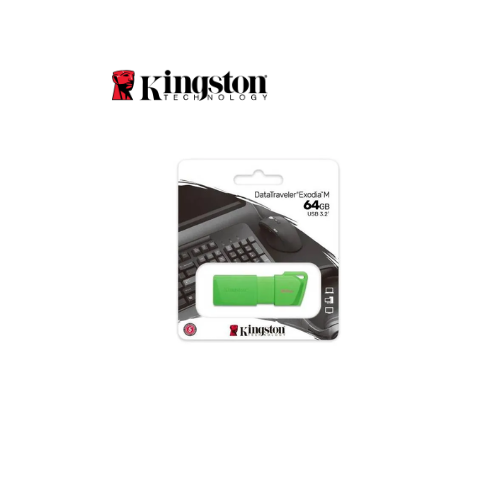 MEMORIA USB 64GB DTXM NEON 3.2 VERDE KINGSTON (KC-U2L64-7LG)