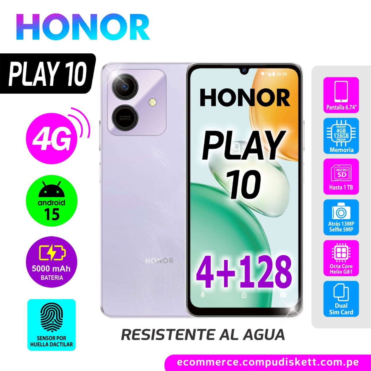 CELULAR HONOR X9D 8+512GB GOLD DS