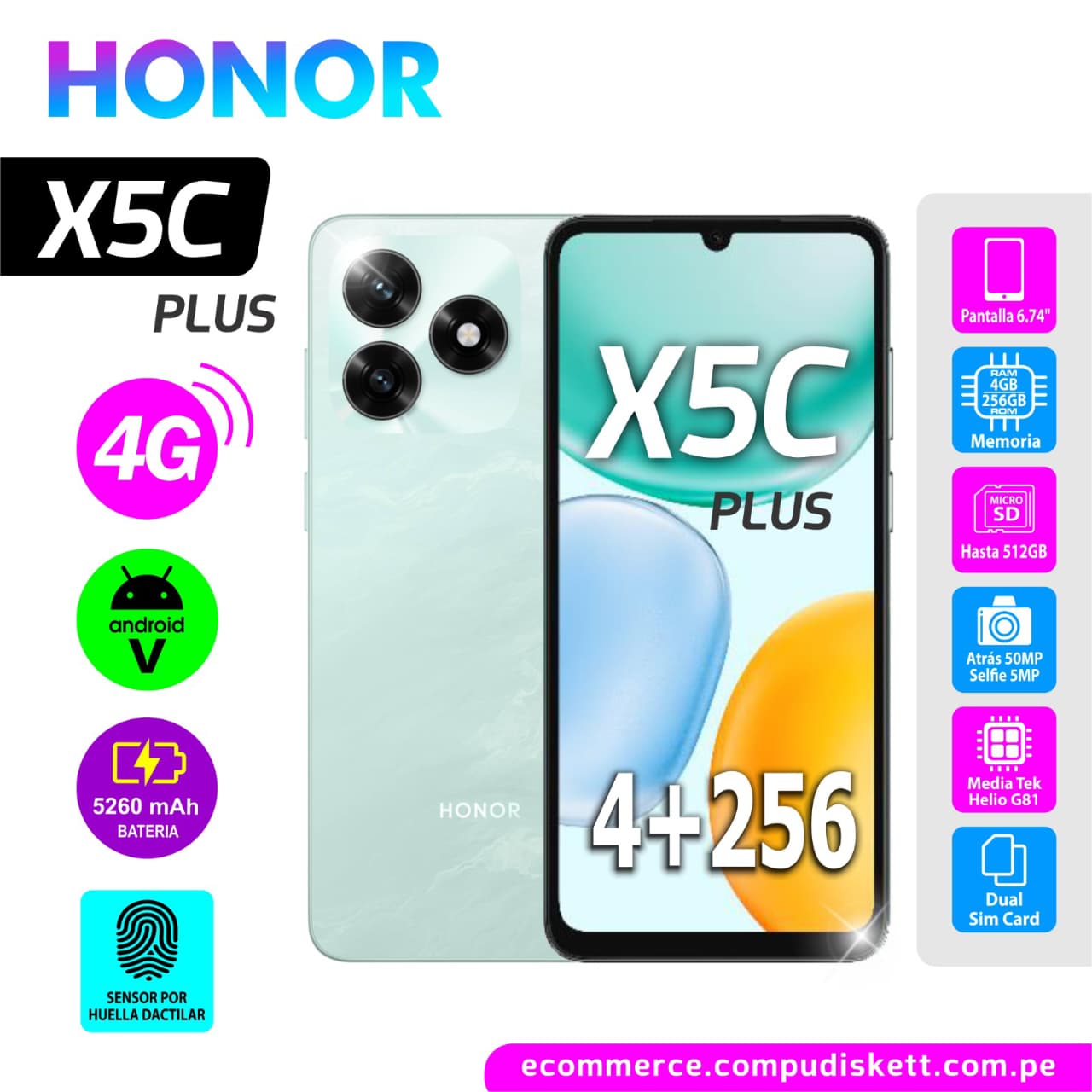 CELULAR HONOR X9D 8+512GB BLACK DS