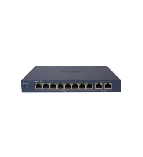 SWITCH ADMINIS 8 POE MIX 100M + 2 UP RJ45 GIGABITE - BAJO CONSUMO