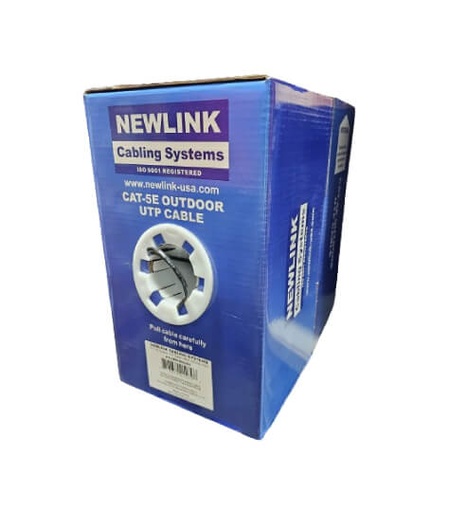 CABLE UTP CAT5E EXTERIOR CMX 4 PARES 24AWG NEGRO - 305M UL