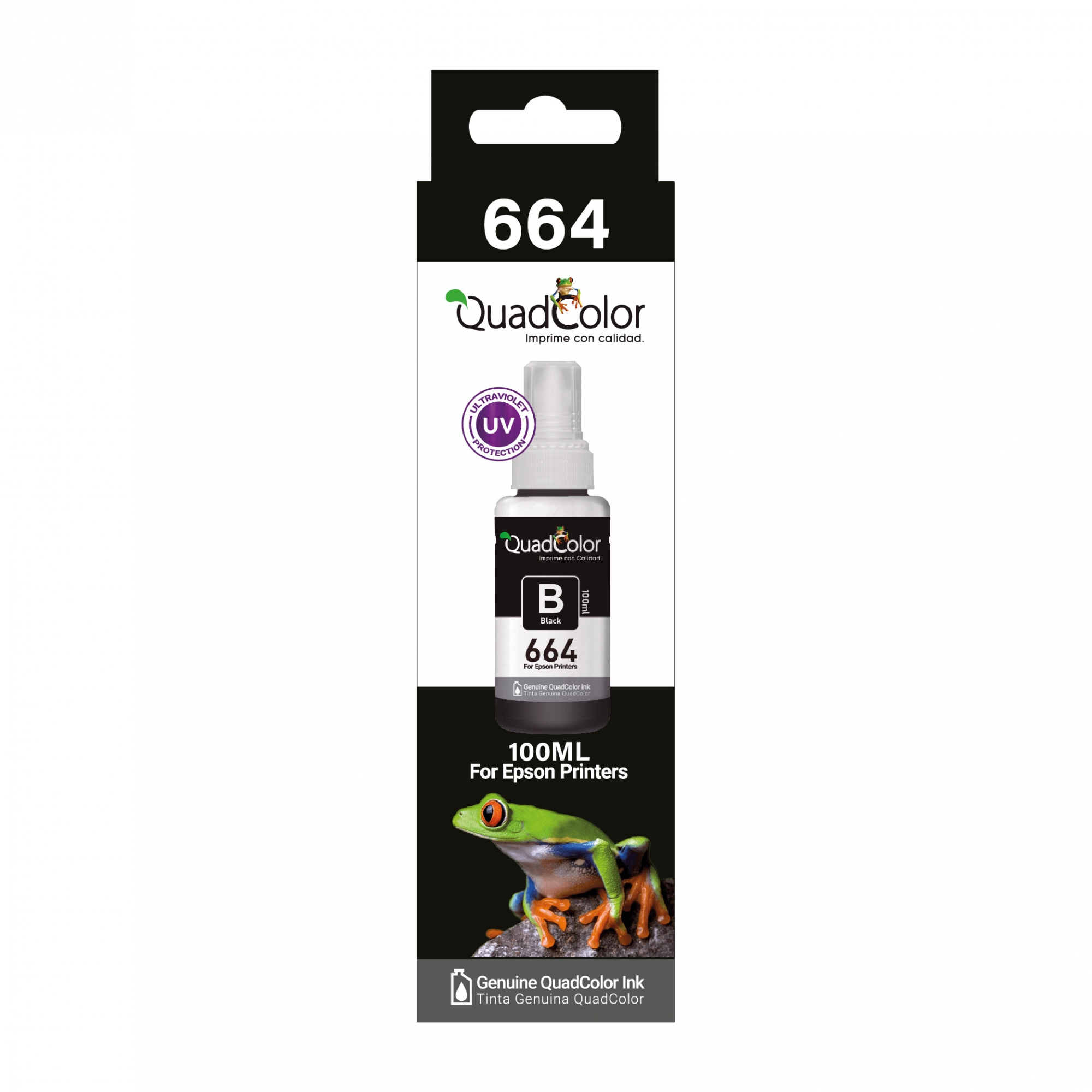 TINTA QUADCOLOR PARA IMPRESORA EPSON 664 SERIE L, NEGRO