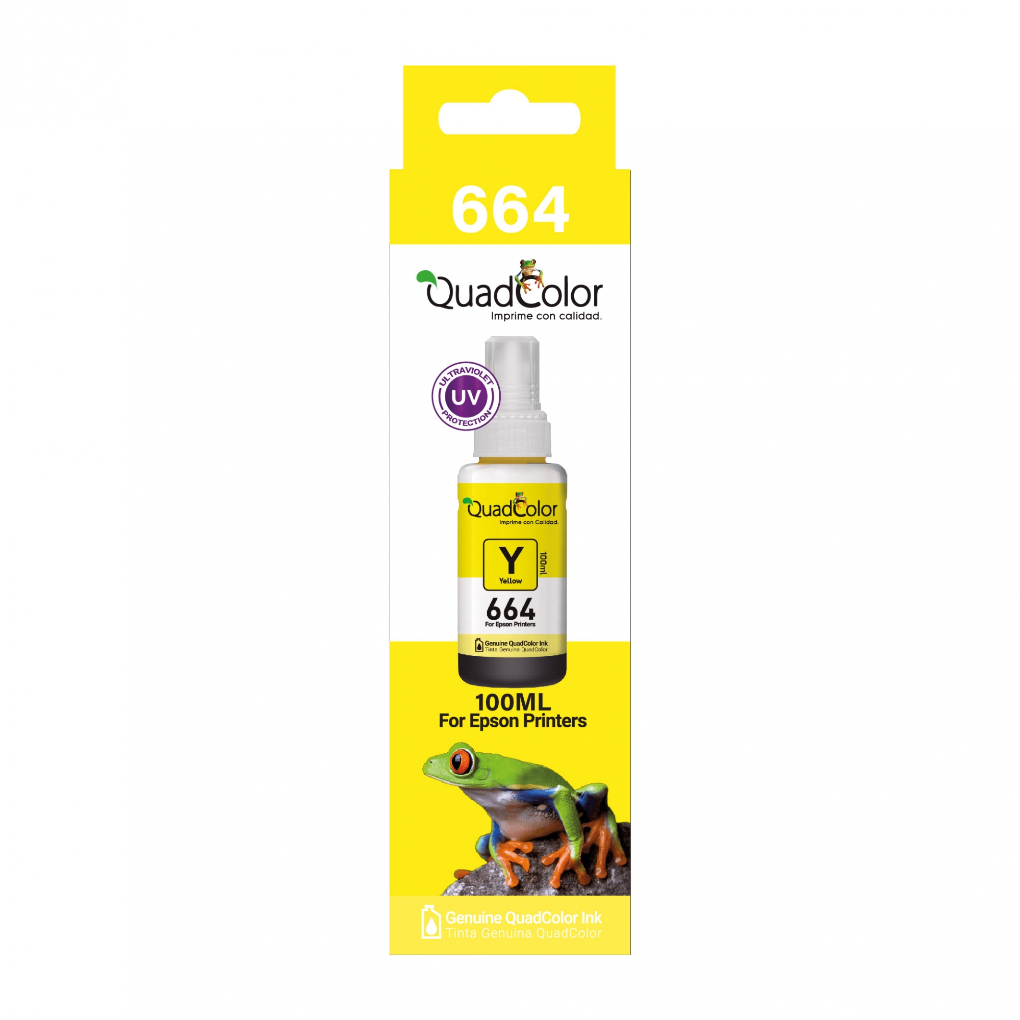 TINTA QUADCOLOR PARA IMPRESORAS EPSON 664 SERIE L, AMARILLO