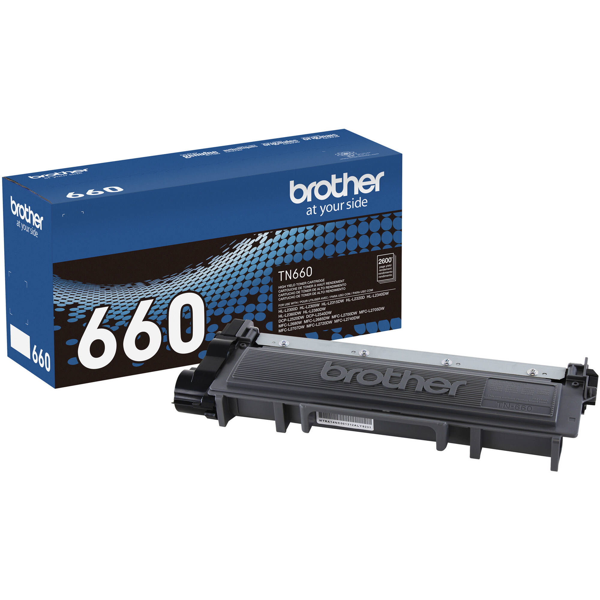 Brother Cartucho de Tóner Negro TN660 de Alto Rendimiento